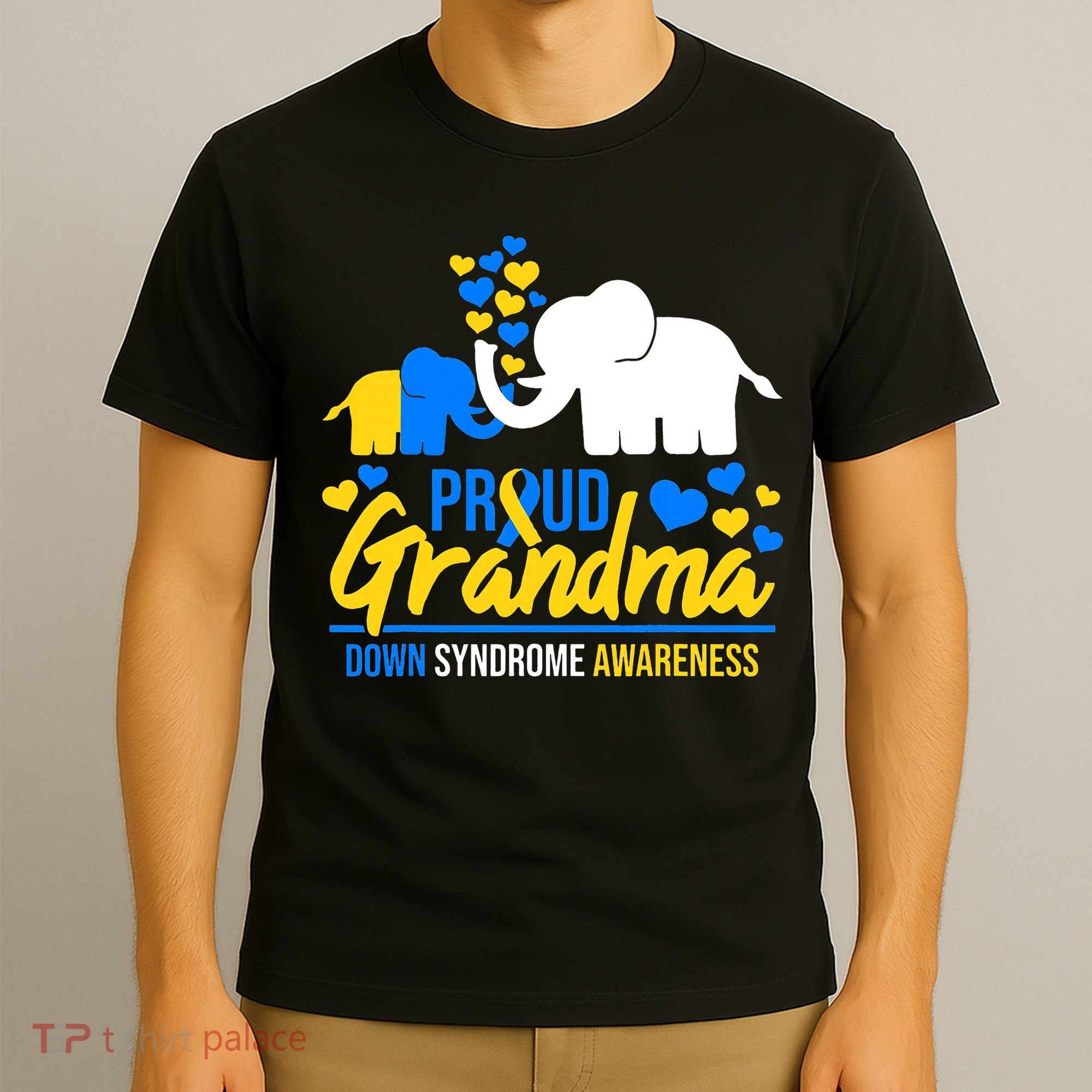 Proud Grandma World Down Syndrome Awareness Day Elephant T21 T-Shirt