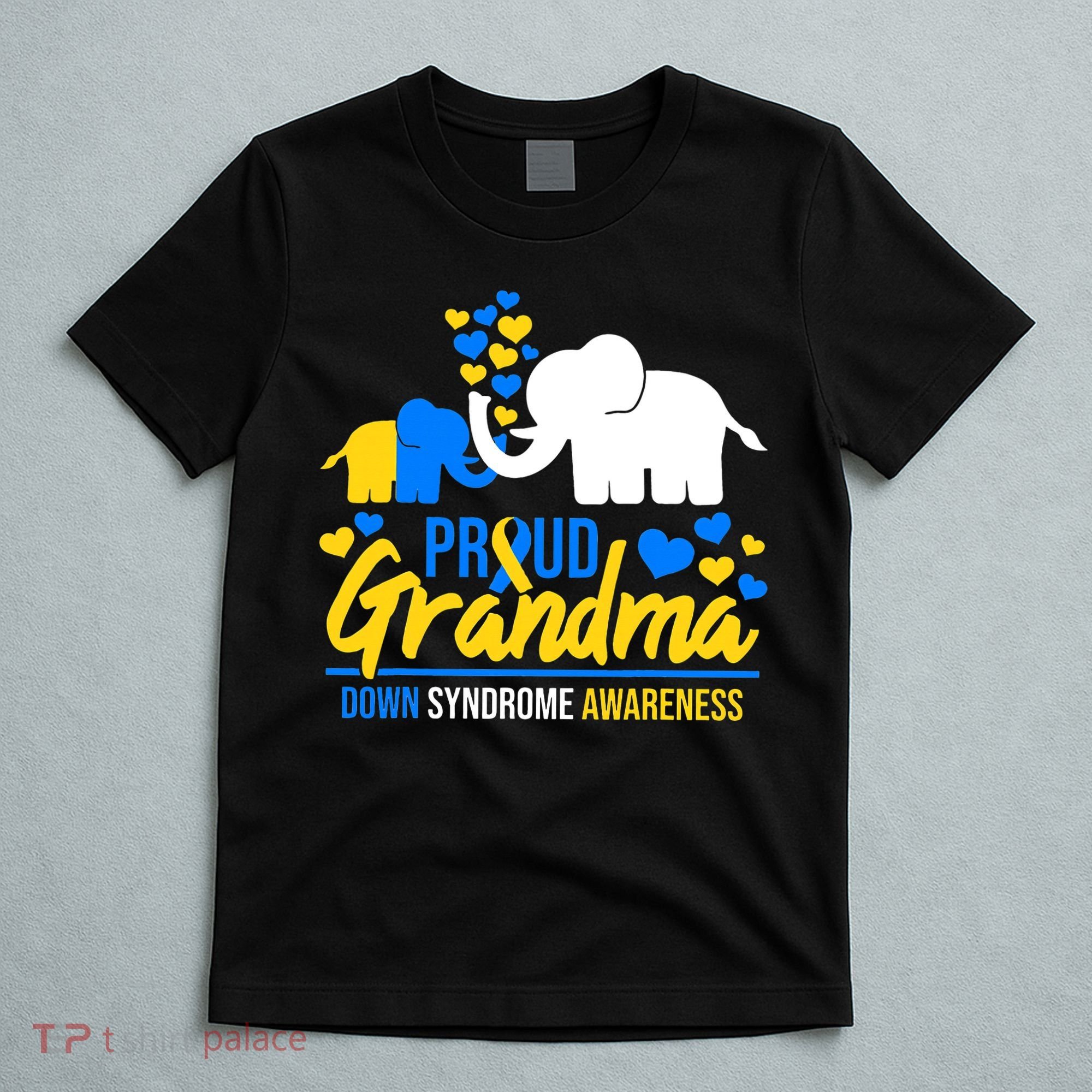 Proud Grandma World Down Syndrome Awareness Day Elephant T21 T-Shirt