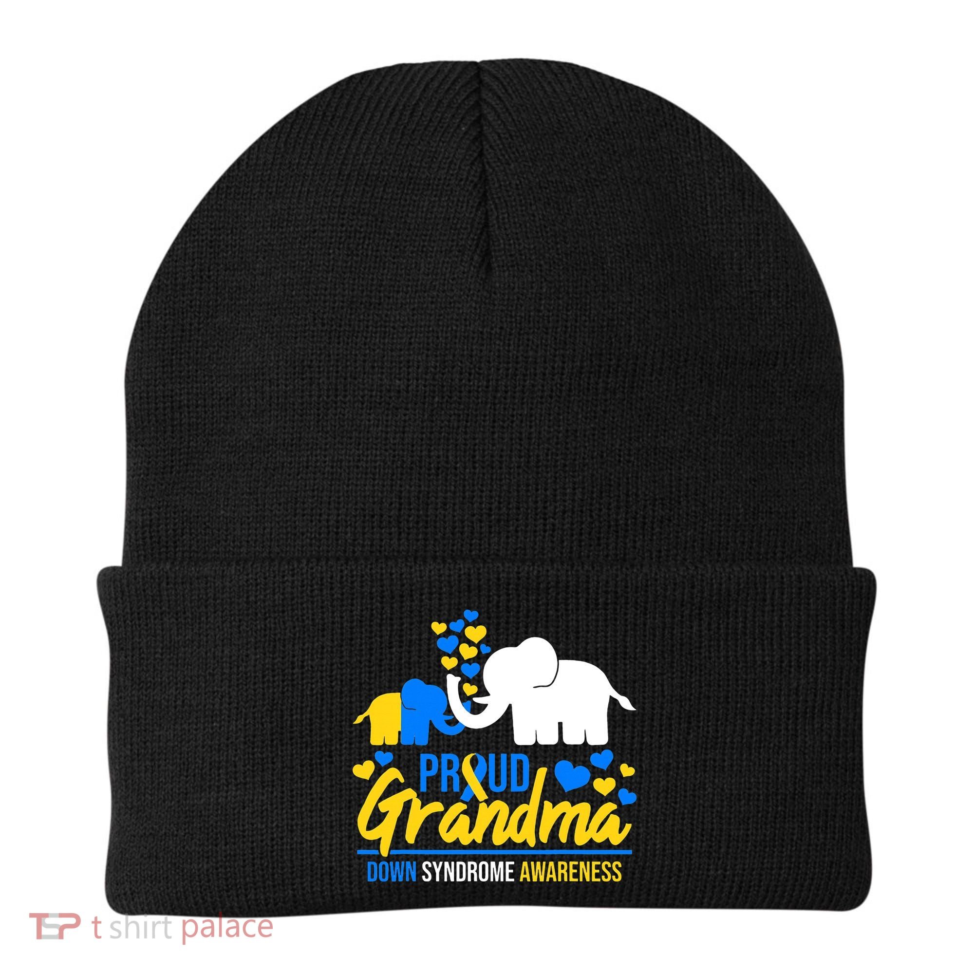 Proud Grandma World Down Syndrome Awareness Day Elephant T21 Beanie