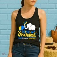 Proud Grandma World Down Syndrome Awareness Day Elephant T21 Women's Tank Top thumb 2