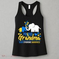 Proud Grandma World Down Syndrome Awareness Day Elephant T21 Women's Tank Top thumb 3