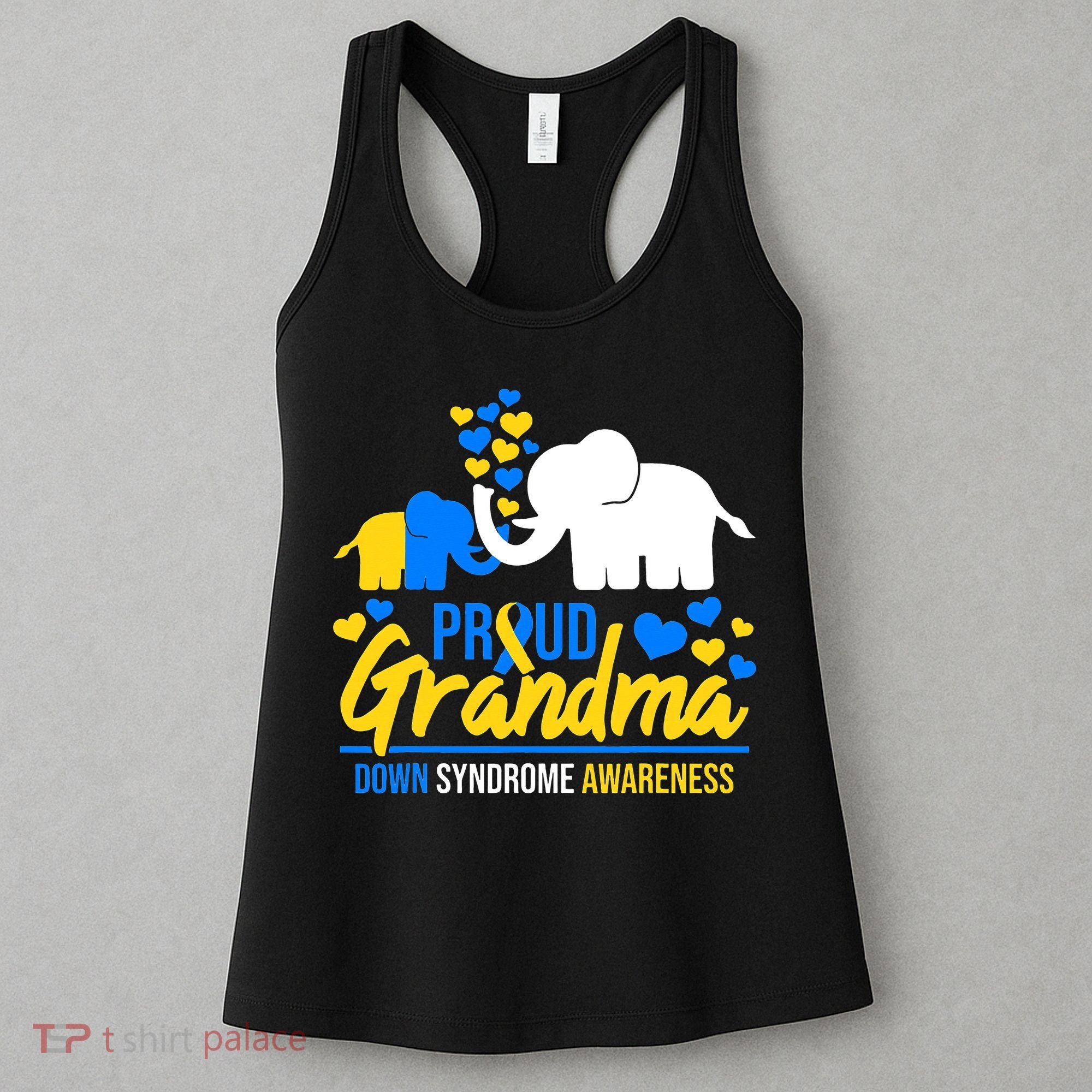 Proud Grandma World Down Syndrome Awareness Day Elephant T21 Women's Tank Top