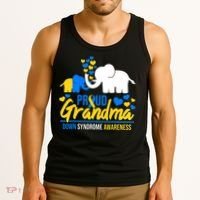 Proud Grandma World Down Syndrome Awareness Day Elephant T21 Tank Top thumb 3