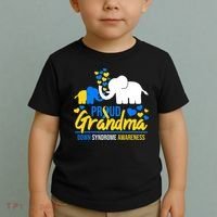 Proud Grandma World Down Syndrome Awareness Day Elephant T21 Toddler T-Shirt thumb 2