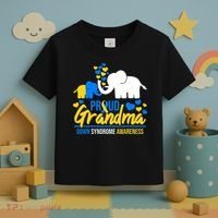 Proud Grandma World Down Syndrome Awareness Day Elephant T21 Toddler T-Shirt thumb 3