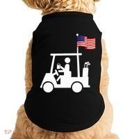 Patriotic Golf Wear Usa Strong Golf Cart Doggie Tank thumb 0