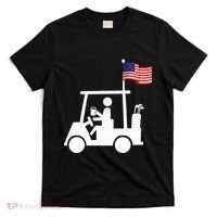 Patriotic Golf Wear Usa Strong Golf Cart T-Shirt thumb 0