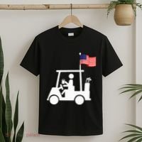 Patriotic Golf Wear Usa Strong Golf Cart T-Shirt thumb 2