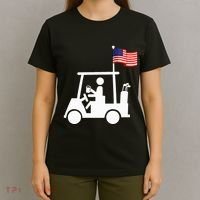 Patriotic Golf Wear Usa Strong Golf Cart T-Shirt thumb 4