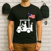 Patriotic Golf Wear Usa Strong Golf Cart T-Shirt thumb 6