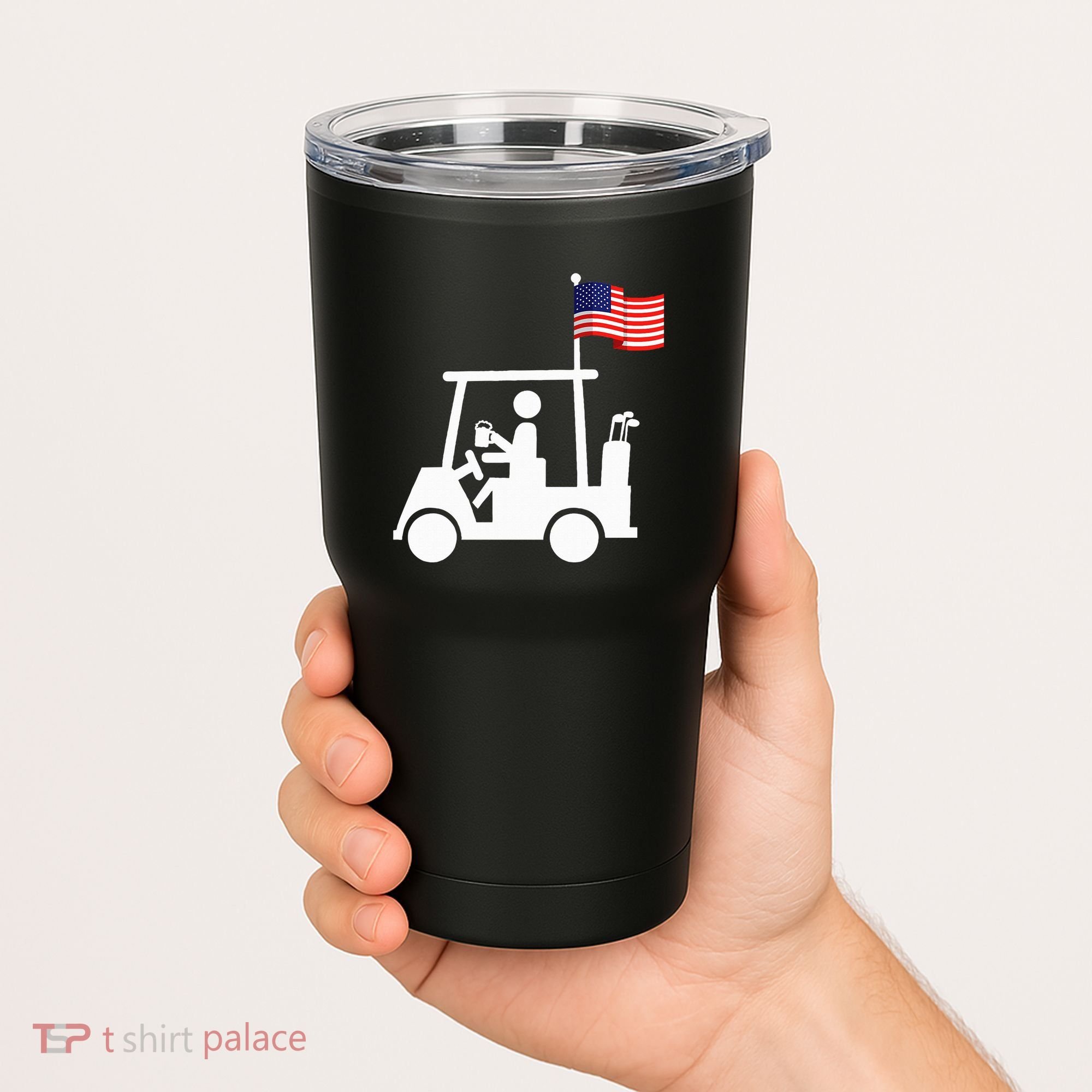 Patriotic Golf Wear Usa Strong Golf Cart Tumbler