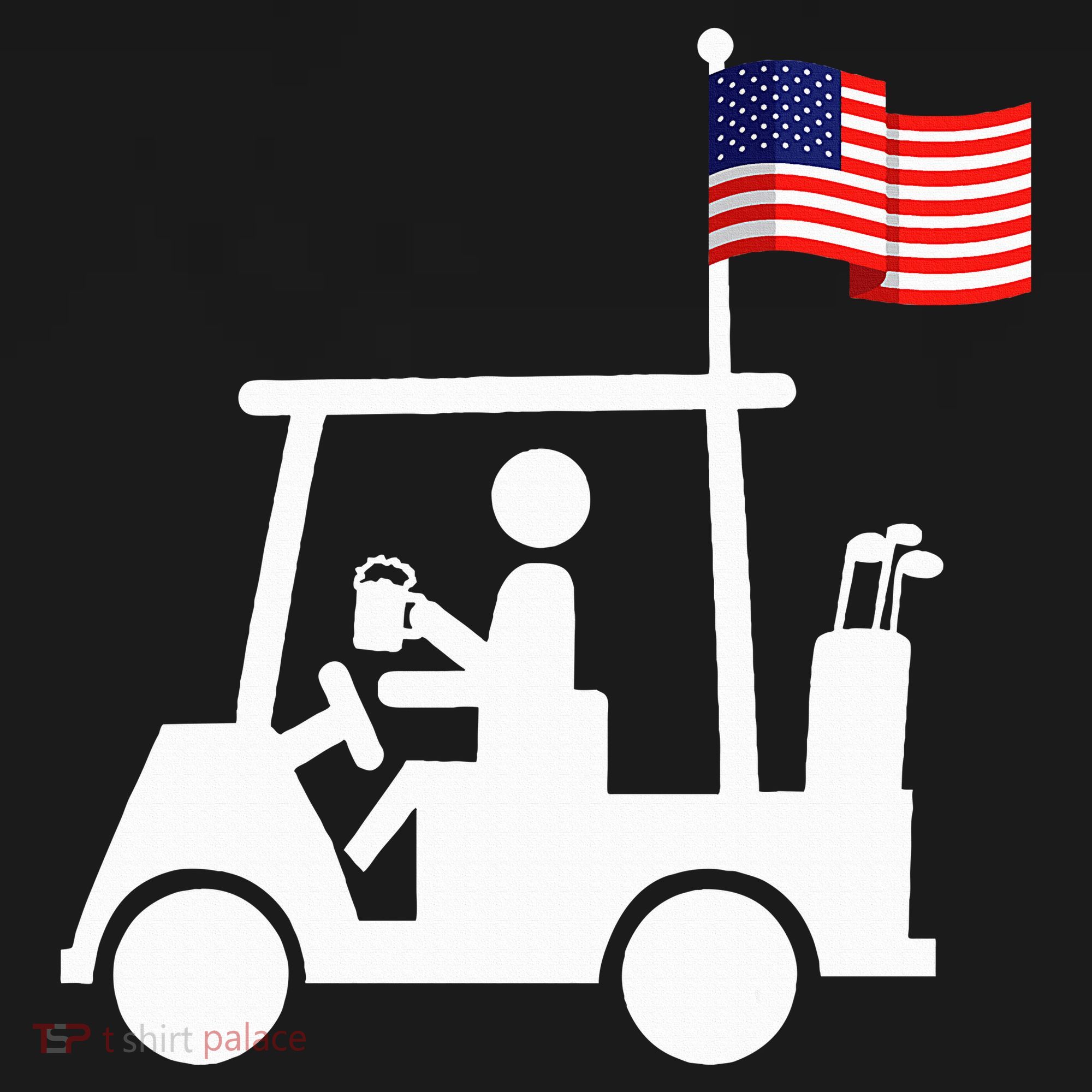 Patriotic Golf Wear Usa Strong Golf Cart Mousepad