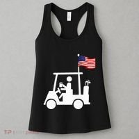 Patriotic Golf Wear Usa Strong Golf Cart Women's Tank Top thumb 3