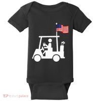 Patriotic Golf Wear Usa Strong Golf Cart Baby Bodysuit thumb 0