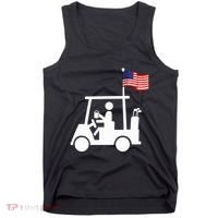 Patriotic Golf Wear Usa Strong Golf Cart Tank Top thumb 0