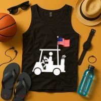 Patriotic Golf Wear Usa Strong Golf Cart Tank Top thumb 4