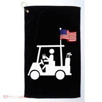 Patriotic Golf Wear Usa Strong Golf Cart Golf Towel thumb 0