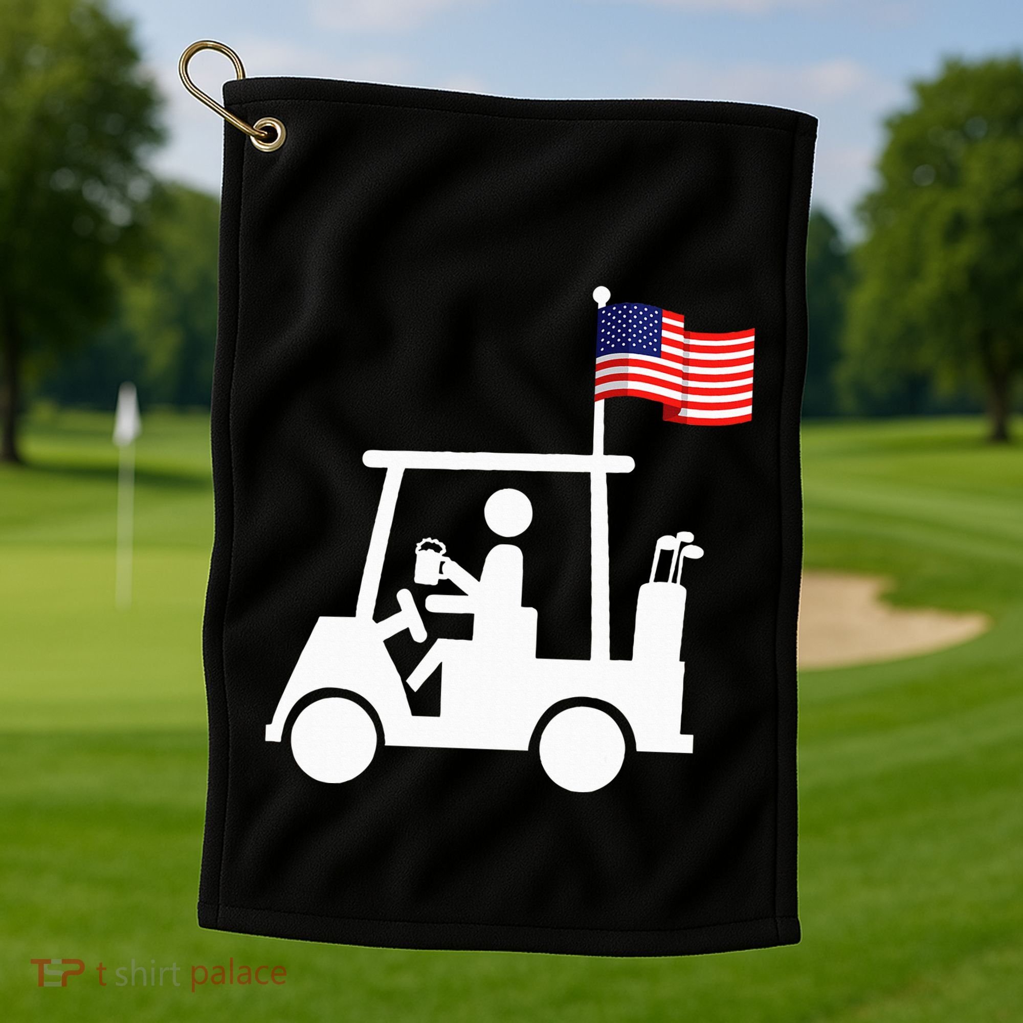 Patriotic Golf Wear Usa Strong Golf Cart Golf Towel