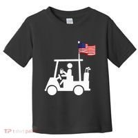 Patriotic Golf Wear Usa Strong Golf Cart Toddler T-Shirt thumb 0