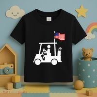 Patriotic Golf Wear Usa Strong Golf Cart Toddler T-Shirt thumb 3