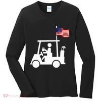 Patriotic Golf Wear Usa Strong Golf Cart Women's Long Sleeve Shirt thumb 0