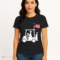 Patriotic Golf Wear Usa Strong Golf Cart Women's T-Shirt thumb 4