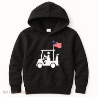 Patriotic Golf Wear Usa Strong Golf Cart Kids Hoodie thumb 0