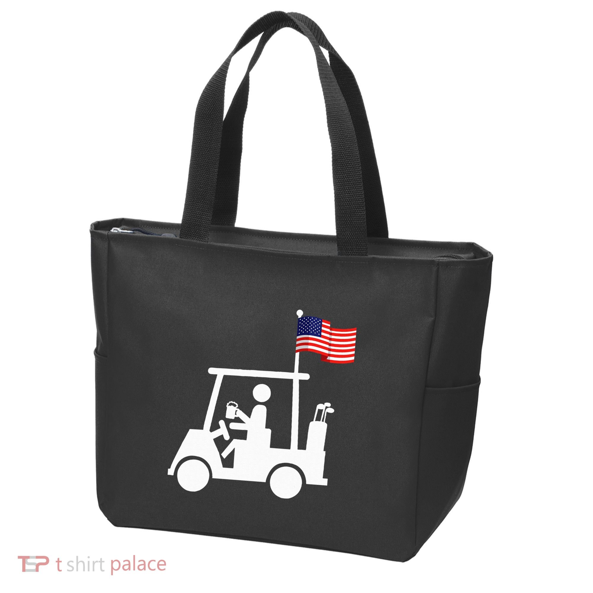 Patriotic Golf Wear Usa Strong Golf Cart Tote Bag