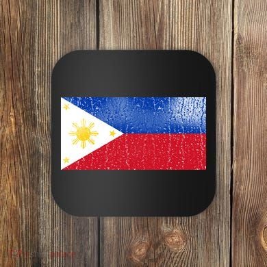 Philippines Glass Water Flag Coaster