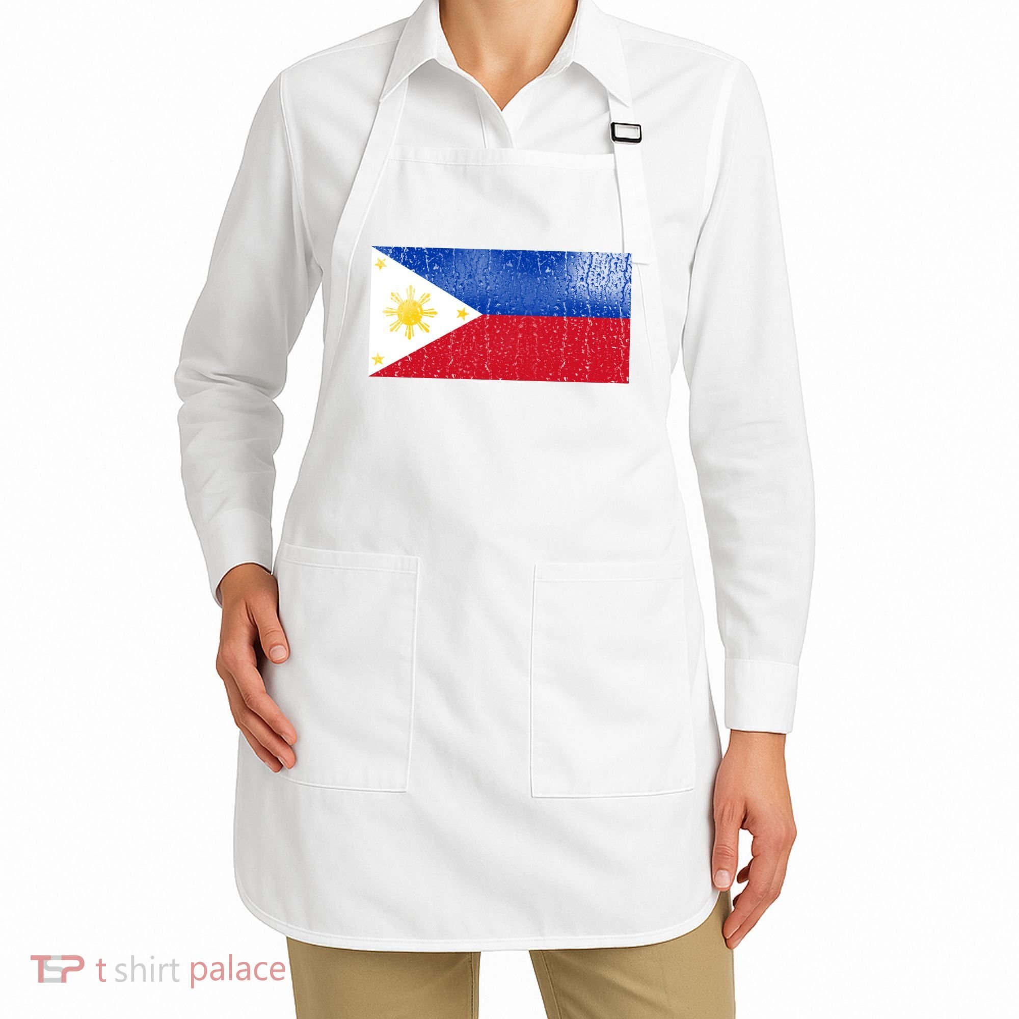 Philippines Glass Water Flag Apron