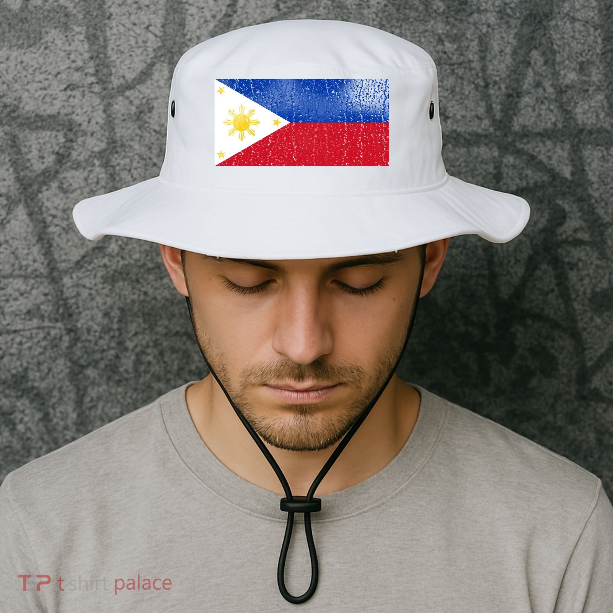 Philippines Glass Water Flag Bucket Hat