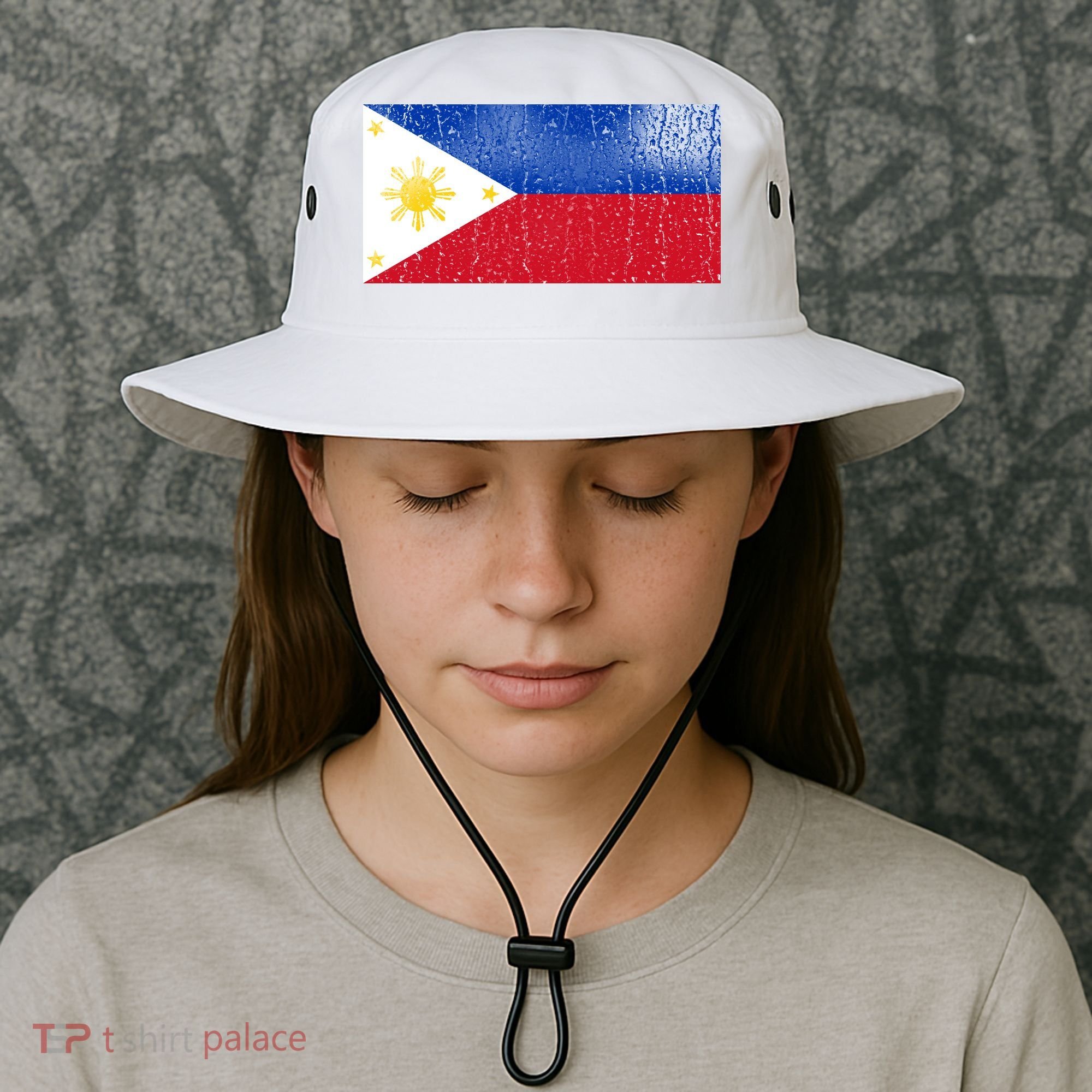 Philippines Glass Water Flag Bucket Hat