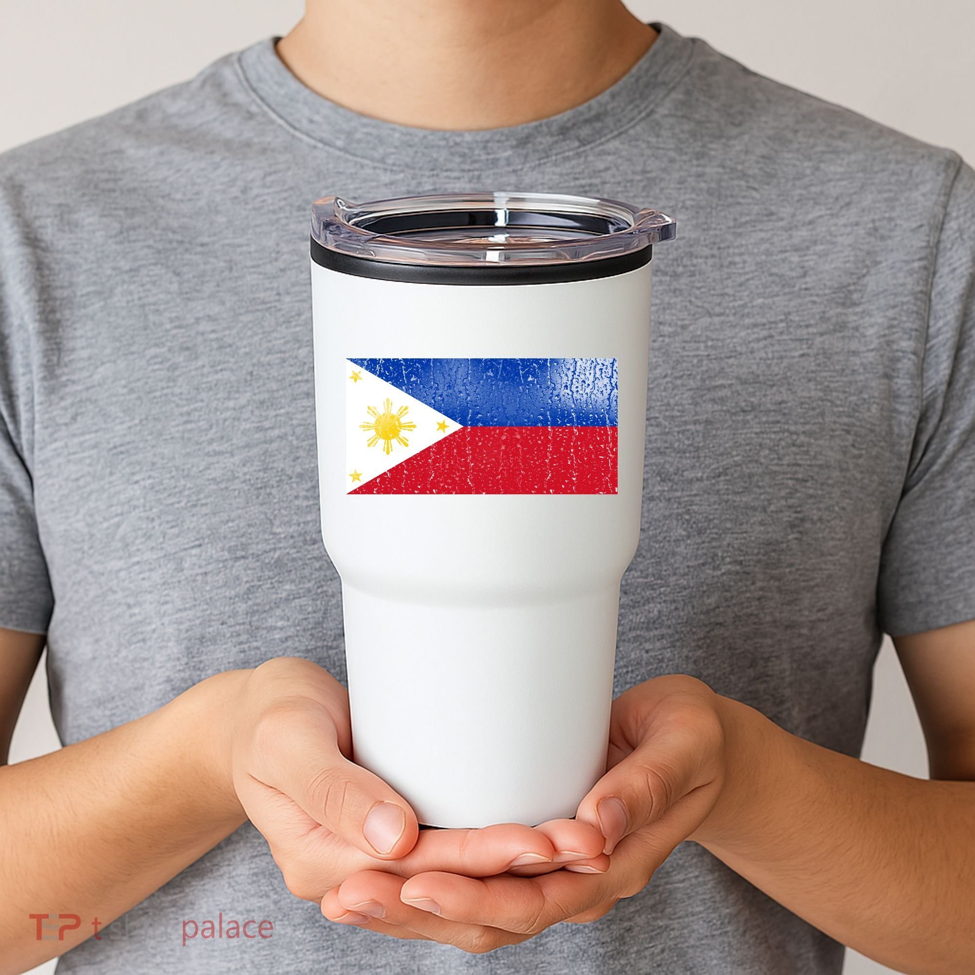 Philippines Glass Water Flag Tumbler