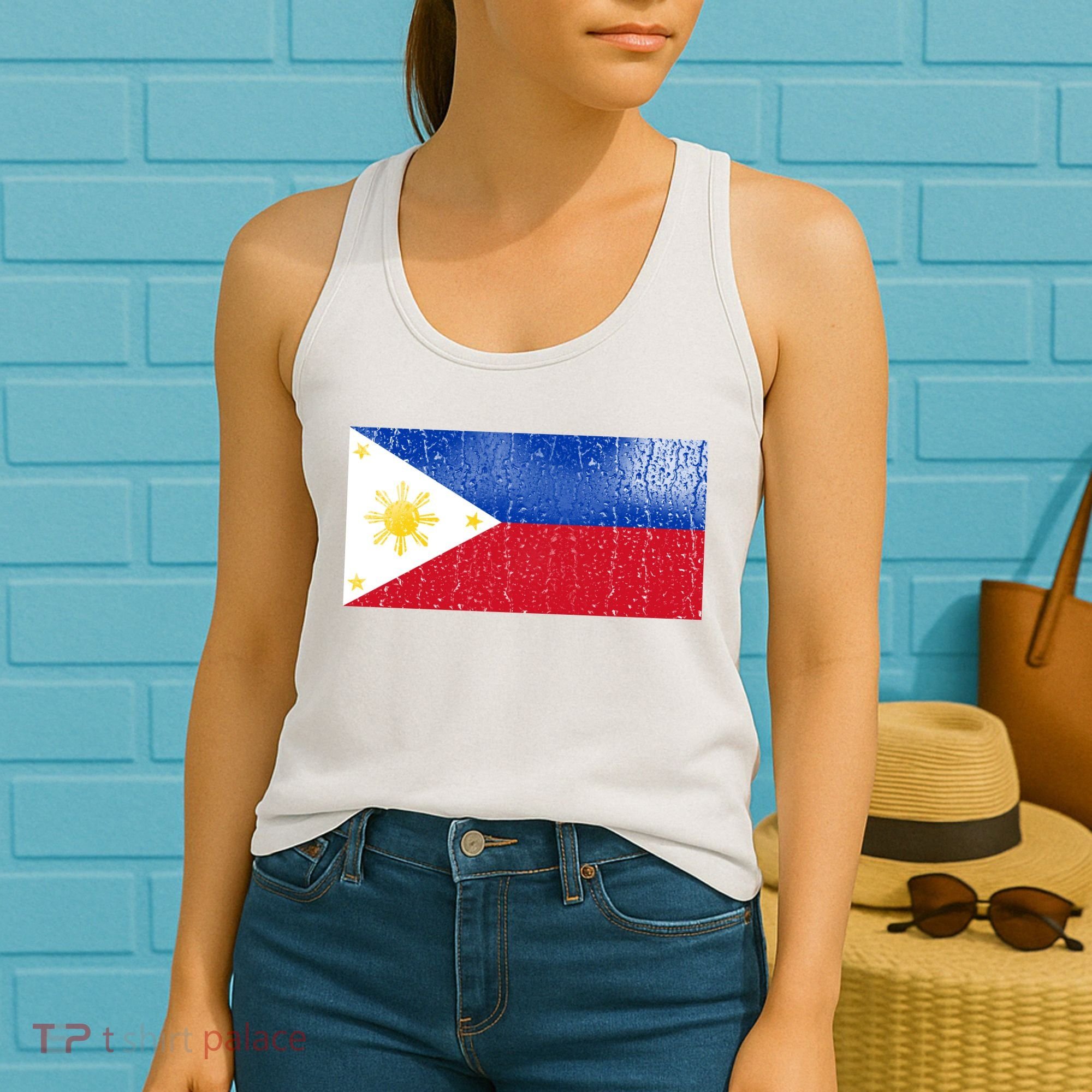 Philippines Glass Water Flag Women's Tank Top