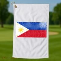 Philippines Glass Water Flag Golf Towel thumb 1