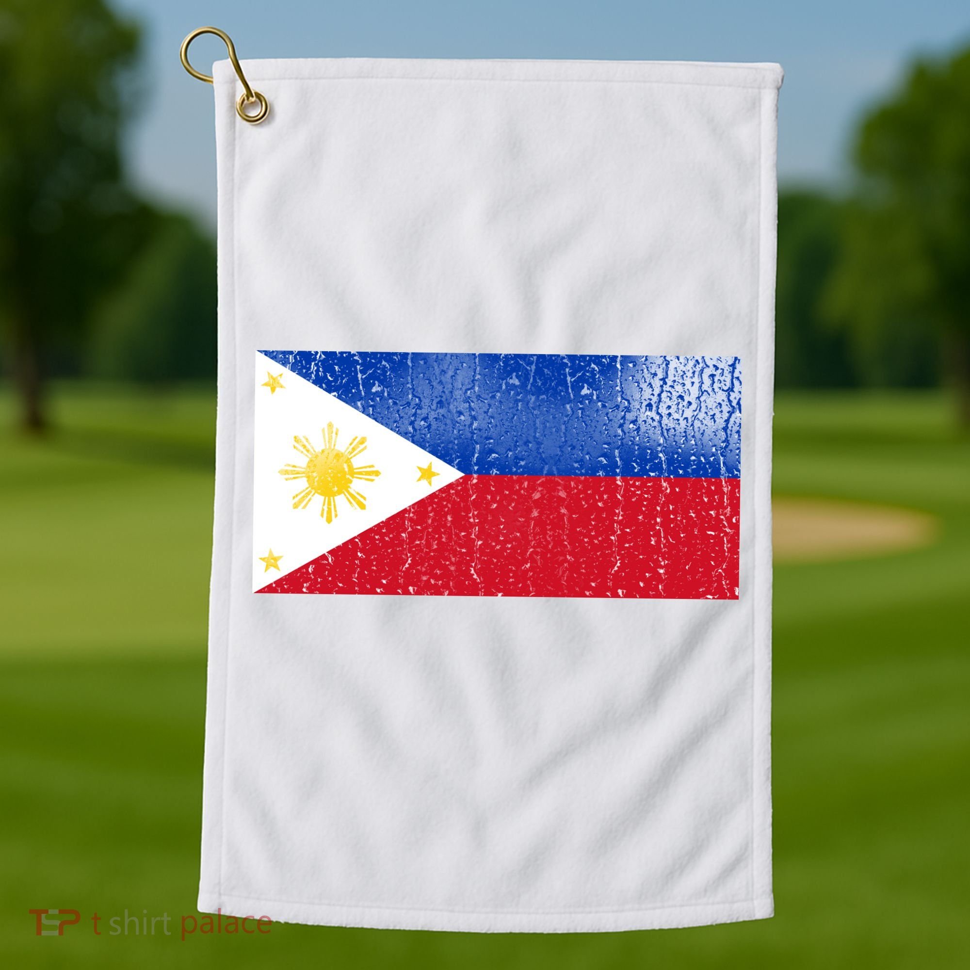 Philippines Glass Water Flag Golf Towel