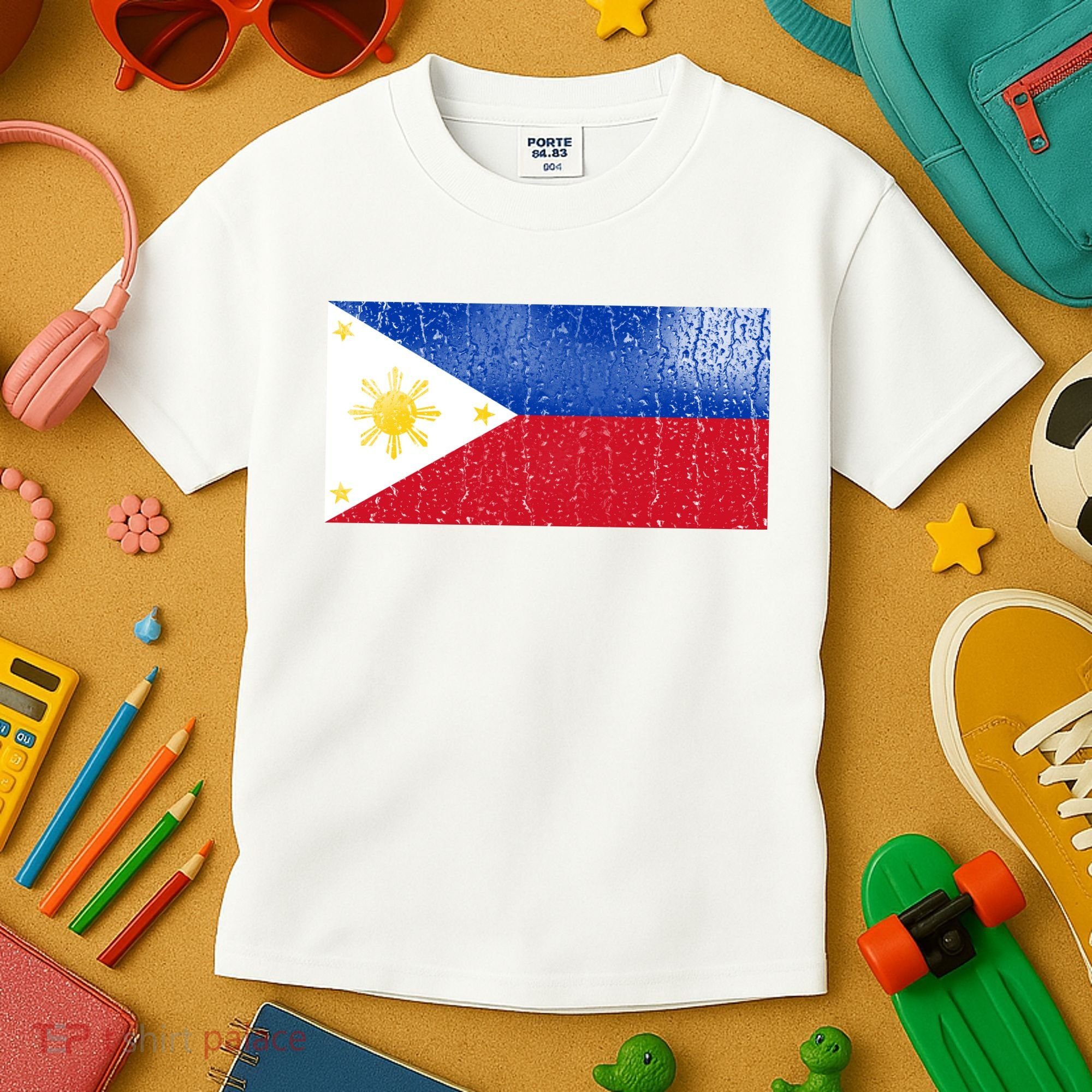 Philippines Glass Water Flag Kids T-Shirt