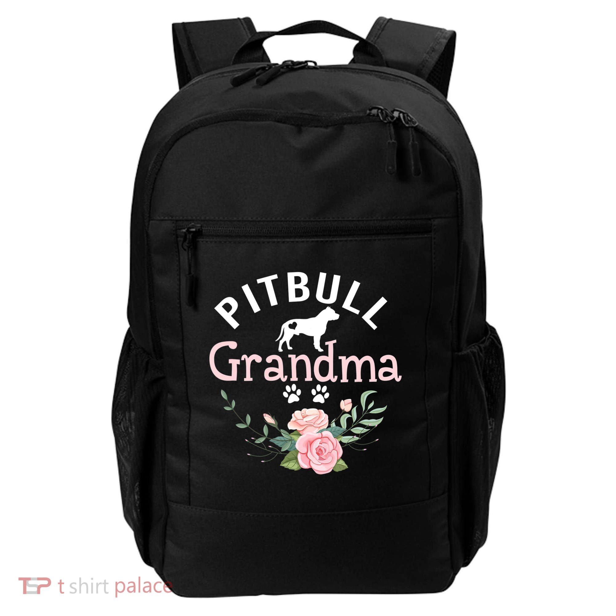 Pitbull Grandma Womens Mom Pitbull Dog Lover Christmas Backpack