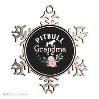 Pitbull Grandma Womens Mom Pitbull Dog Lover Christmas Ornament thumb 0
