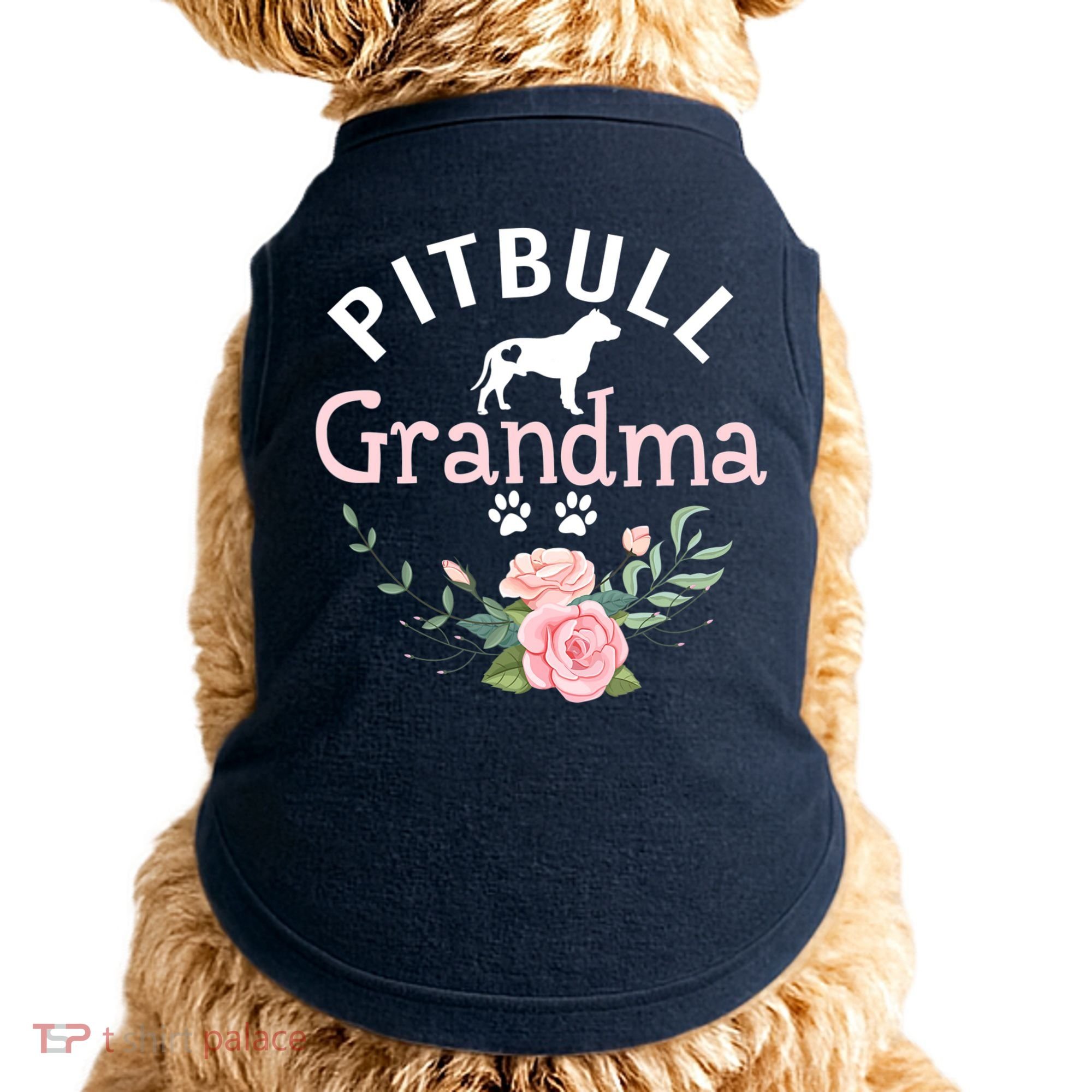 Pitbull Grandma Womens Mom Pitbull Dog Lover Christmas Doggie Tank