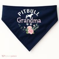 Pitbull Grandma Womens Mom Pitbull Dog Lover Christmas USA-Made Doggie Bandana thumb 0