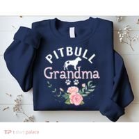 Pitbull Grandma Womens Mom Pitbull Dog Lover Christmas Sweatshirt thumb 2
