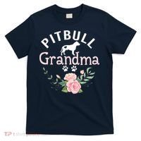 Pitbull Grandma Womens Mom Pitbull Dog Lover Christmas T-Shirt thumb 0