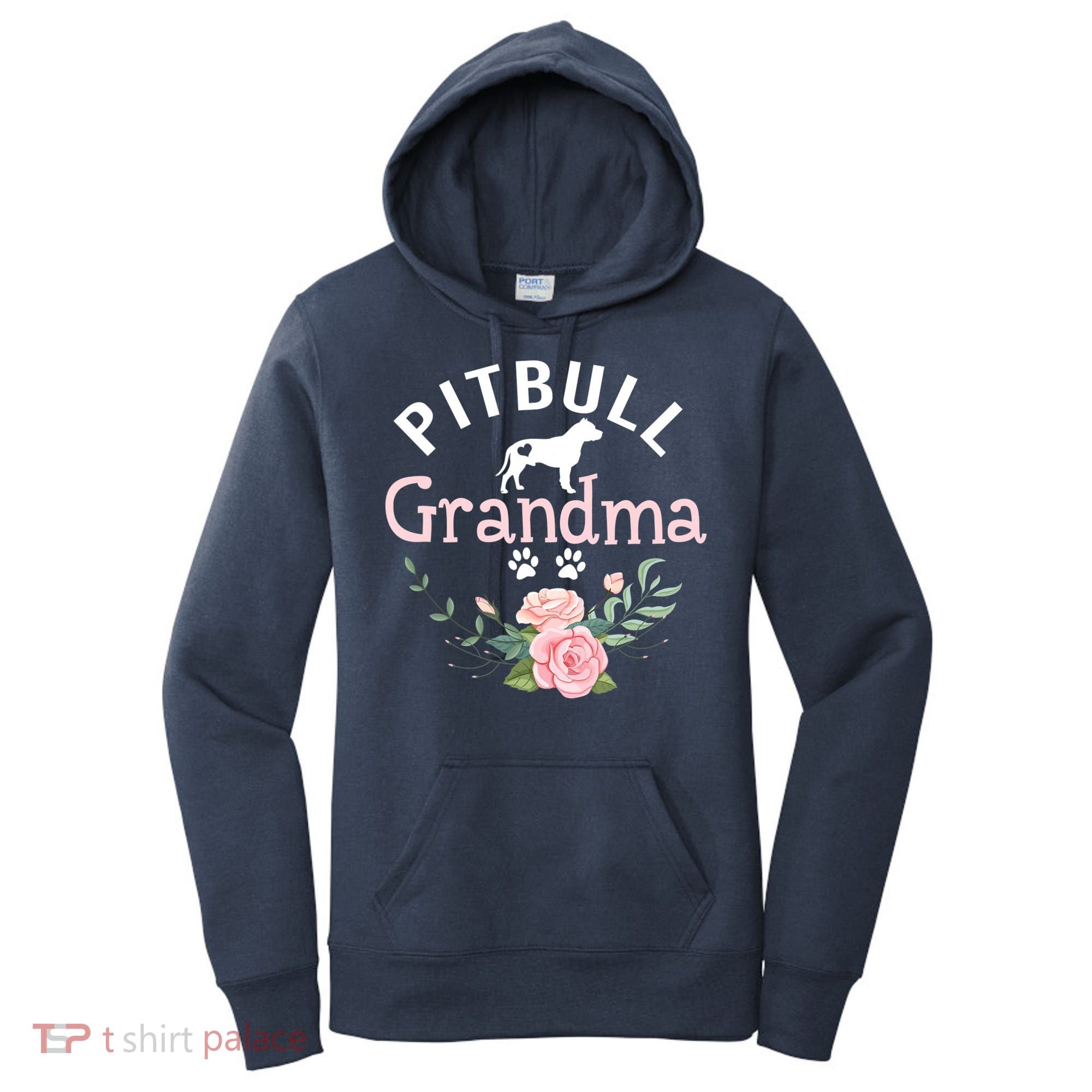 Pitbull Grandma Womens Mom Pitbull Dog Lover Christmas Women's Hoodie