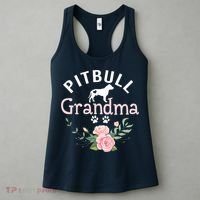 Pitbull Grandma Womens Mom Pitbull Dog Lover Christmas Women's Tank Top thumb 3