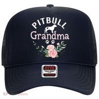 Pitbull Grandma Womens Mom Pitbull Dog Lover Christmas Hat thumb 0