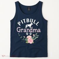 Pitbull Grandma Womens Mom Pitbull Dog Lover Christmas Tank Top thumb 2