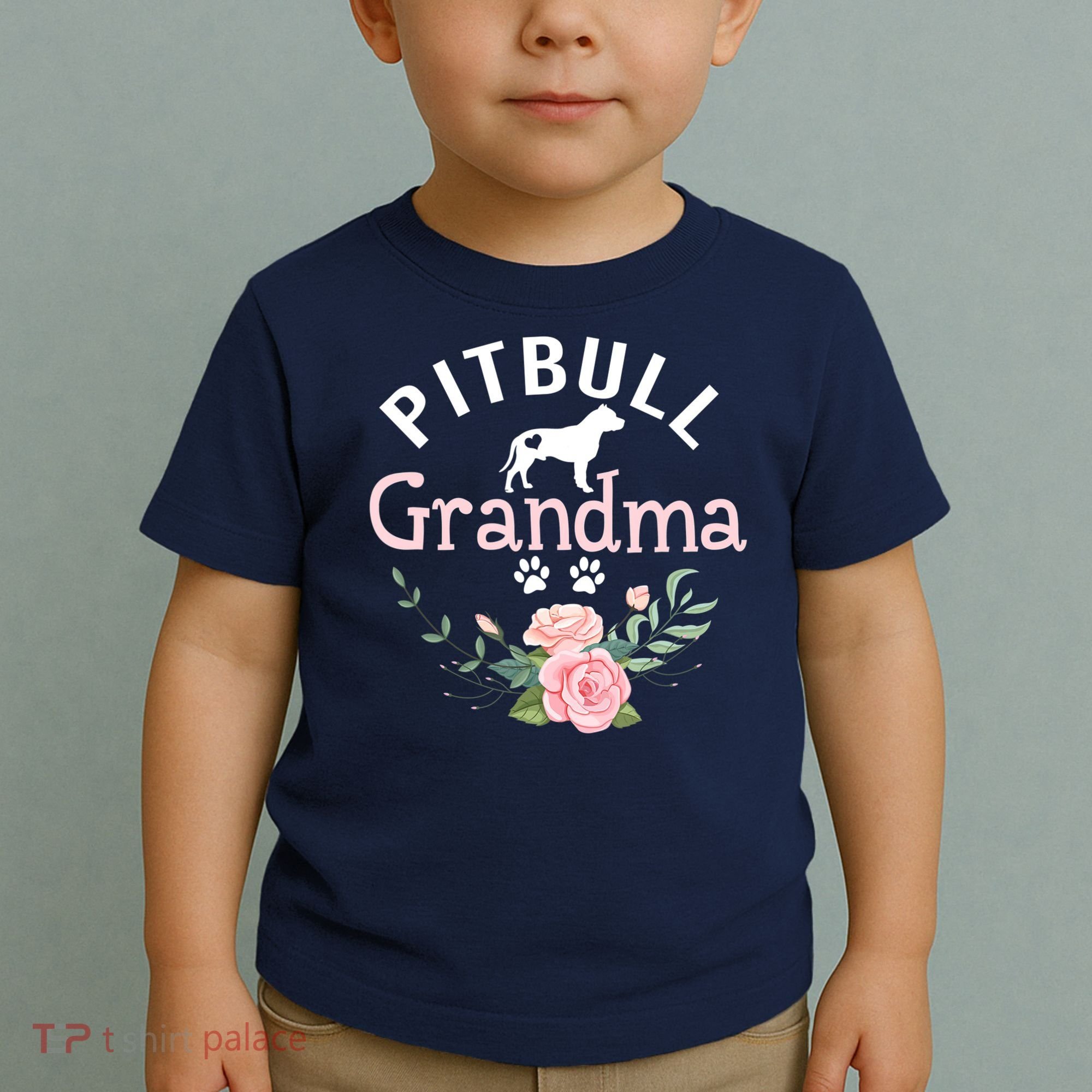 Pitbull Grandma Womens Mom Pitbull Dog Lover Christmas Toddler T-Shirt