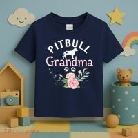 Pitbull Grandma Womens Mom Pitbull Dog Lover Christmas Toddler T-Shirt thumb 3