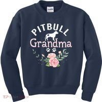 Pitbull Grandma Womens Mom Pitbull Dog Lover Christmas Kids Sweatshirt thumb 0